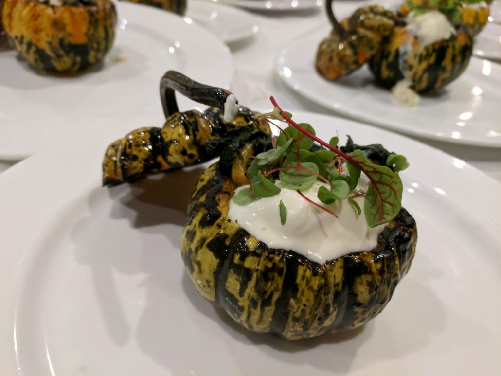 Carnival Squash, Braised Swiss Chard, Fresh Ricotta